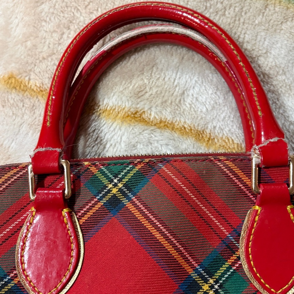 Red plaid Dooney & Burke handbag - Picture 8 of 8